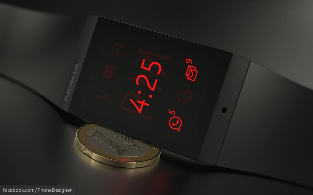 Nokia smartwatch concept red color
