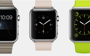 Three different Apple Watch models