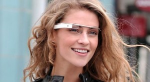 Google Glass being worn by model