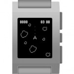 Asteroids Pebble smartwatch games