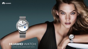 Huawei Watch promo with model