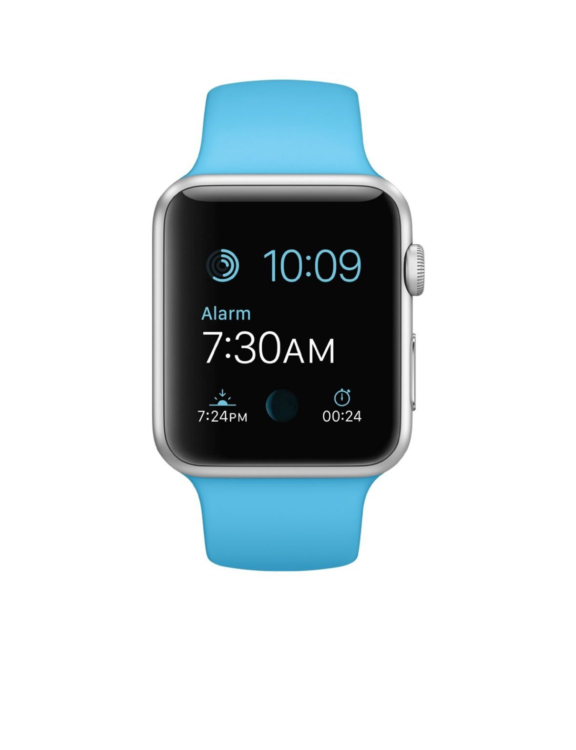 Apple Watch Sport 42mm with Blue Band and Silver Case - SmartWatches.org