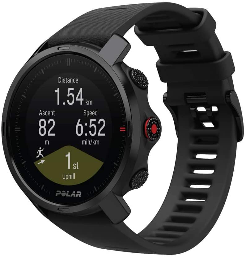 polar grit x rugged outdoor watch with gps black color