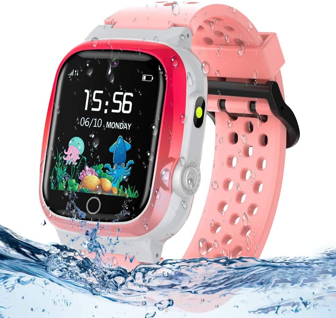 themoemoe kids gps watch pink color